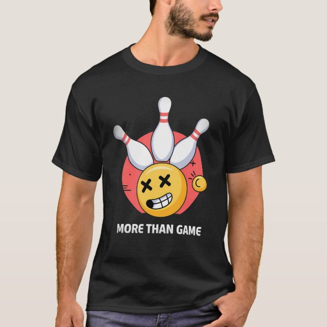 Mehr als Game - Funny Bowling Emoji Strike T-Shirt (Vorderseite)