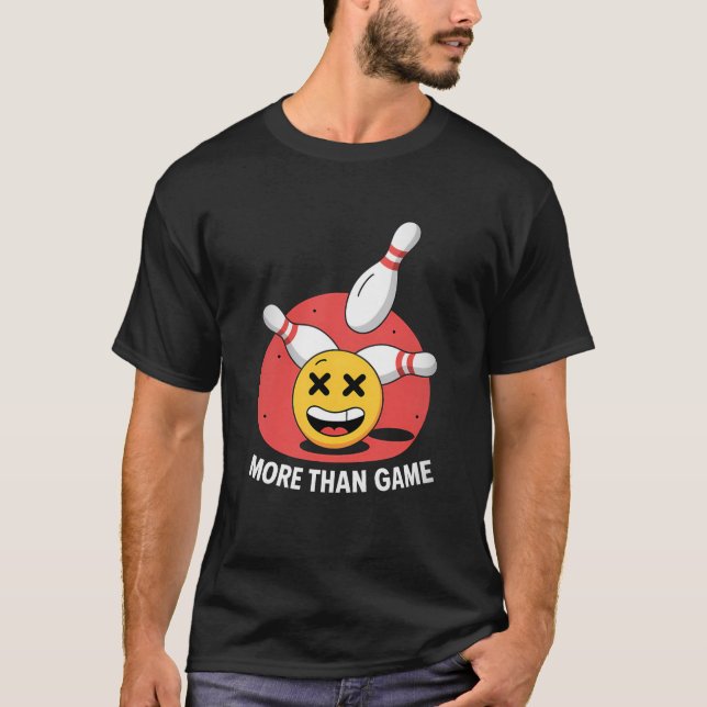 Mehr als Game - Funny Bowling Emoji Strike T-Shirt (Vorderseite)