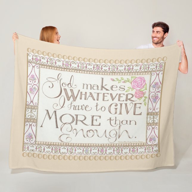 mehr als genug Fleece Blanket (Tan) (Beispiel)