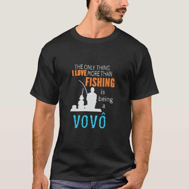 Mehr als Liebe Fischerei Vovô Portugiesisch brasil T-Shirt (Vorderseite)