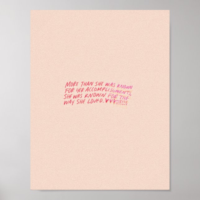 mehr als sie für ihre Leistungen bekannt war, Poster (Vorne)