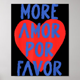 Mehr Amor R Gefallen Rotes Herz Süß Spanische Lieb Poster