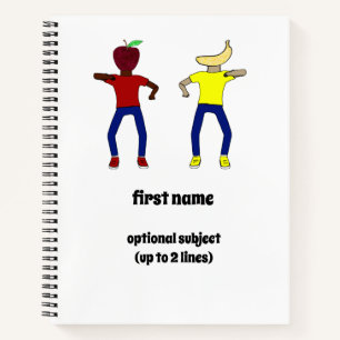 Mehr Äpfel und Bananen Weißer Personalisierter Spi Notizbuch