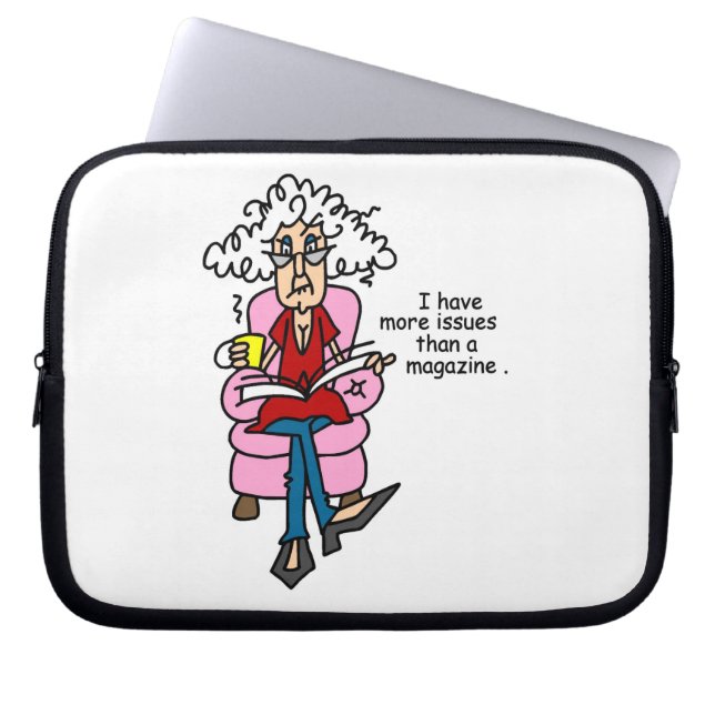 Mehr Ausgaben als ein Magazin-Spaß Laptopschutzhülle (Vorderseite)