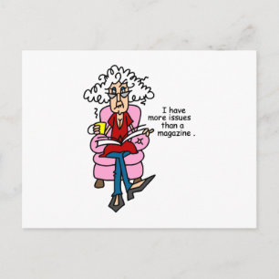 Mehr Ausgaben als ein Magazin-Spaß Postkarte