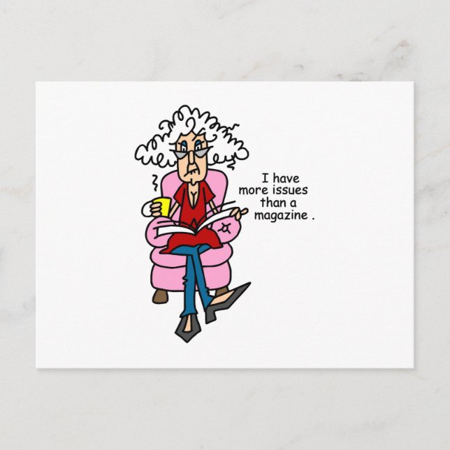 Mehr Ausgaben als ein Magazin-Spaß Postkarte (Vorderseite)