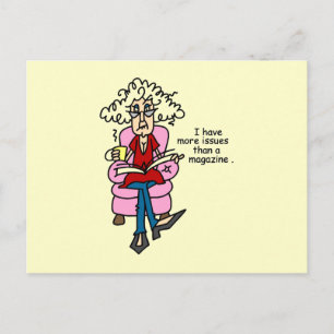 Mehr Ausgaben als ein Magazin-Spaß Postkarte