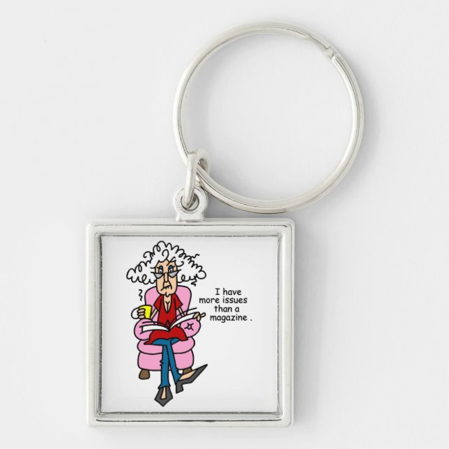 Mehr Ausgaben als ein Magazin-Spaß Schlüsselanhänger (Vorne)