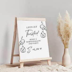 Mehr Bar Menu Sign Smore Bar S'mores Station Out Poster