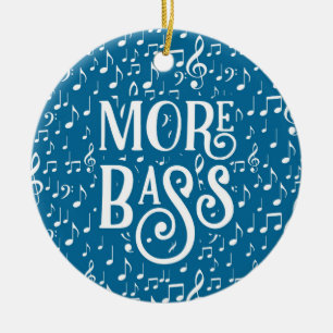 Mehr Bass - Blue White Music Keramik Ornament