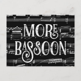 Mehr Bassoon Chalkboard - Schwarz-weiße Musik Postkarte