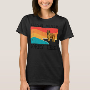 Mehr Besorgnis erregend weniger Briard Grafik-Wand T-Shirt