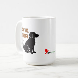 Mehr Beutel, weniger Barsch - Silhouette des Hunde Kaffeetasse