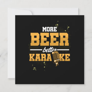 Mehr Bier besser Karaoke Mikrofon Gesang Geschenk Einladung