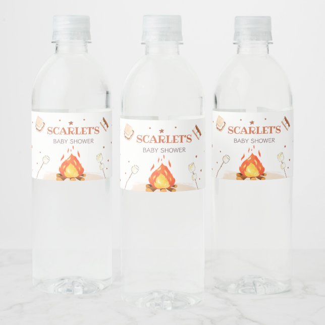 Mehr Bonfire Baby-Dusche Wasserflaschenetikett (Flaschen)