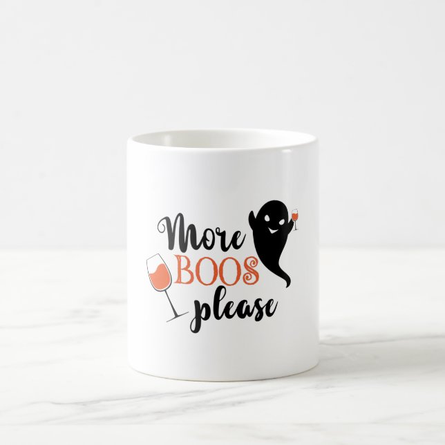 Mehr Boos Bitte Cool Halloween Ghost Kaffeetasse (Mittel)