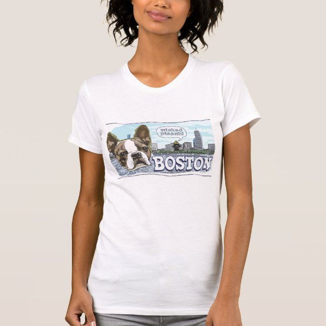 Mehr böser Pissah Gang Bostons Terrier T-Shirt (Vorderseite)