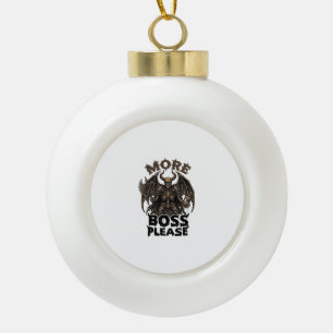 Mehr Boss Bitte Halloween-Dämon-Skelett-Axt-Stunde Keramik Kugel-Ornament