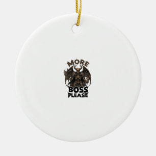 Mehr Boss Bitte Halloween-Dämon-Skelett-Axt-Stunde Keramik Ornament