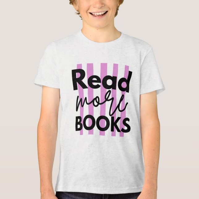 Mehr Bücher lesen Tri-Blend Shirt (Vorderseite)