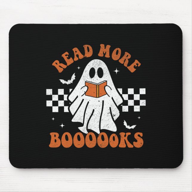 Mehr Bücher Niedlich Ghost Reading Buch Lehrer Hal Mousepad (Vorne)