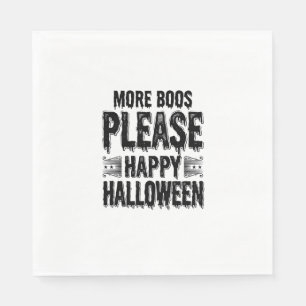 Mehr Buhs bitte Vintage Halloween-Typografie-Desi Serviette