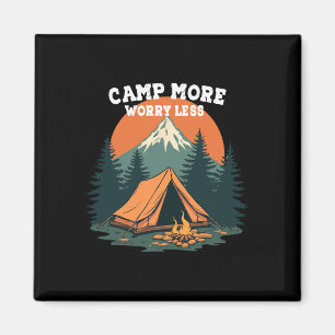 Mehr campen, weniger Sorgen Camping-Retro-Design Magnet