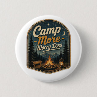 Mehr campen, weniger Sorgen – Vintage-Camping-Aben Button