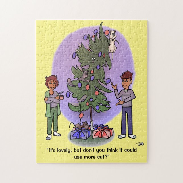 Mehr Cat Holidays Jigsaw Puzzle (Vertikal)