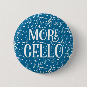Mehr Cello - Blue White Music Button