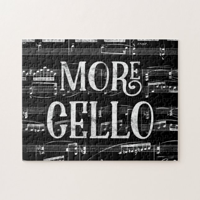 Mehr Chalkboard - Schwarz-weiße Musik Puzzle (Horizontal)