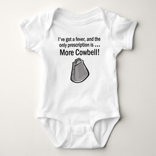 Mehr Cowbell! Baby Strampler (Vorderseite)
