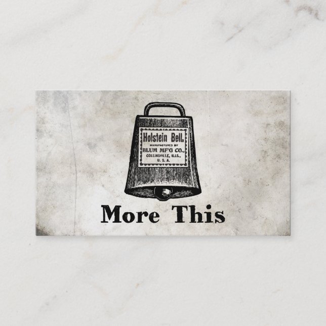 Mehr Cowbell Visitenkarte (Vorderseite)