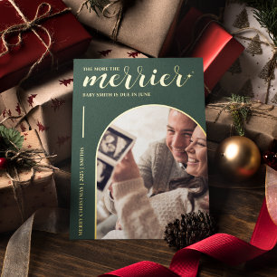Mehr dazu die Merrier Green Gold Weihnachtsschwang Folien Feiertagskarte