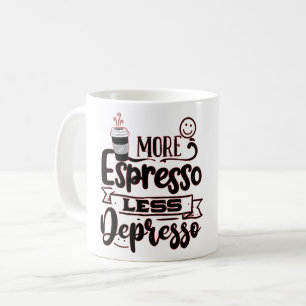 Mehr Espresso weniger Depresso - Espresso-Liebe Kaffeetasse