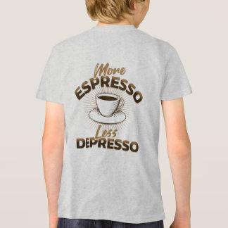 Mehr Espresso, weniger Depresso – Kaffee-Zitat-Des Tri-Blend Shirt