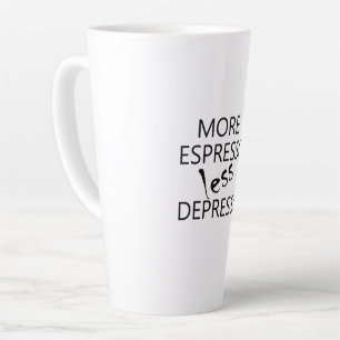 Mehr Espresso weniger Depresso Milchtasse