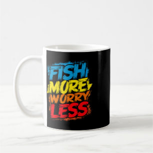 Mehr Fische weniger Sorgen lustig süß hell farbenf Kaffeetasse