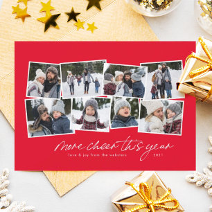 Mehr Fröhlichkeit in diesem Jahr 8-Foto Collage Ur Feiertagskarte