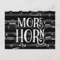 Mehr Horn Tafel - Schwarz Weiß Musik