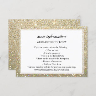 Mehr Info Wedding Card - Gold Glit Fab Gerahmt Einladung
