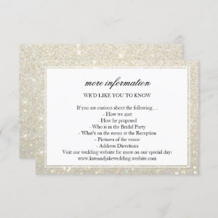 Mehr Info Wedding Card - White Gold Glit Fab Frame Einladung