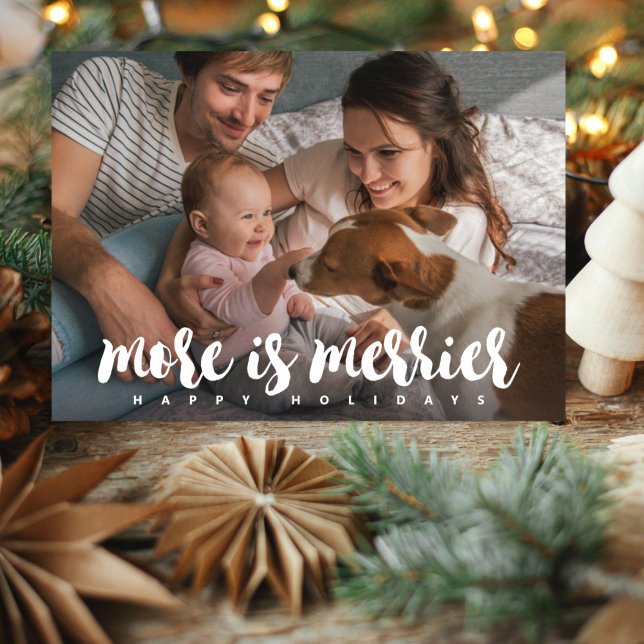 Mehr ist Merrier Holiday Foto Feiertagskarte (Von Creator hochgeladen)