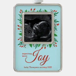 Mehr JOY-Sonogramm erwarten Rahmen-Ornament Silber