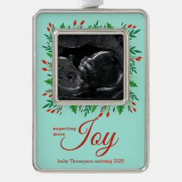 Mehr JOY-Sonogramm erwarten Rahmen-Ornament Silber