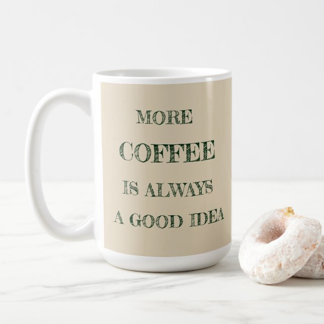 Mehr Kaffee-Tasse Kaffeetasse (Mit Donut)