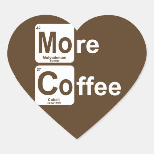 Mehr Kaffeetisch Herz-Aufkleber
