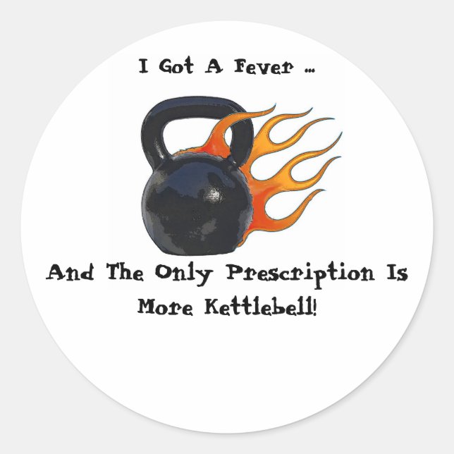 Mehr Kettlebell-Sticker Runder Aufkleber (Vorderseite)