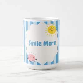 Mehr lächeln Inspirierender Becher | Süß Positiv Kaffeetasse