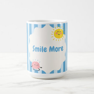 Mehr lächeln Inspirierender Becher | Süß Positiv Kaffeetasse
